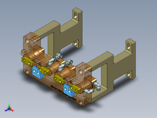 320-0690小零件CNC工装夹具三维模型-CNC2反面及内腔结构加工治具-气缸版-200927