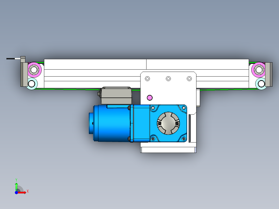 进料流水线设计前视图