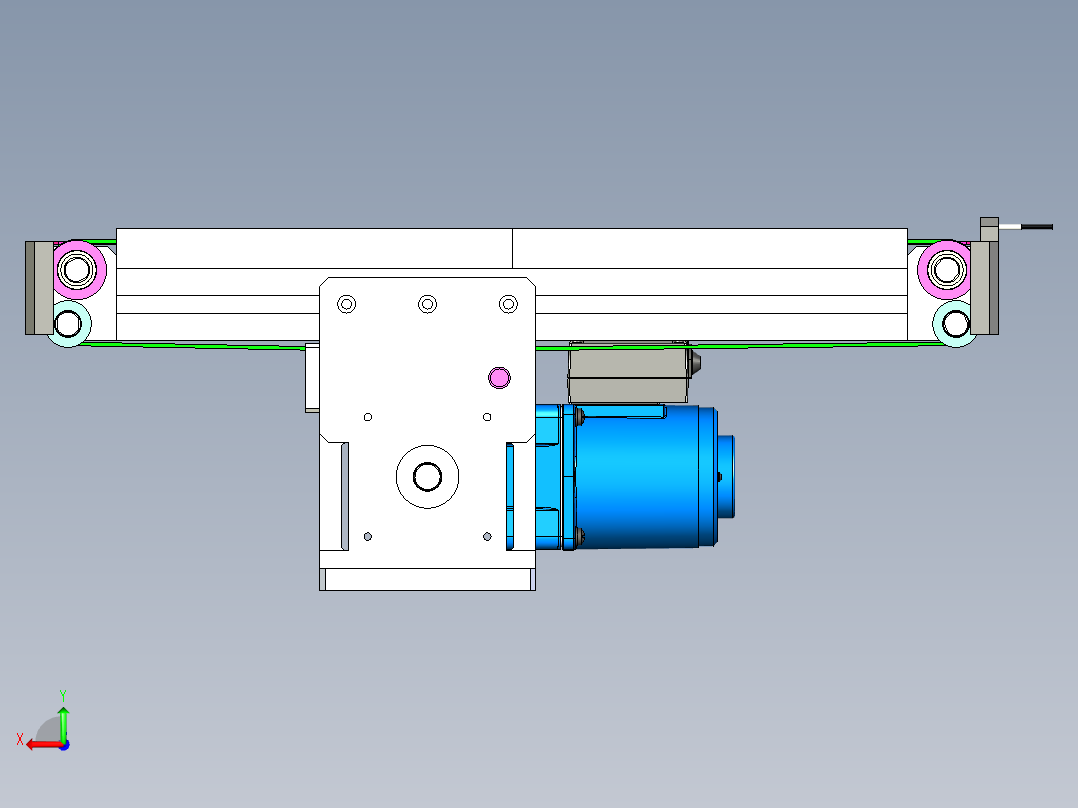 进料流水线设计后视图