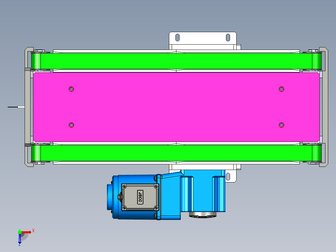 进料流水线设计俯视图