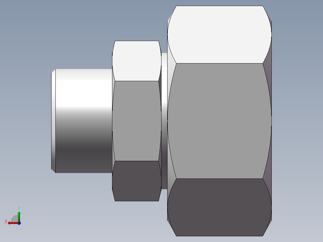 直通变径接头、2D-24-36后视图