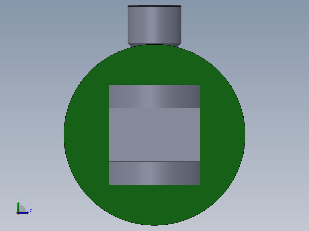 焊接式液压缸（前后安装）88.9x38.1x331.2毫米左视图