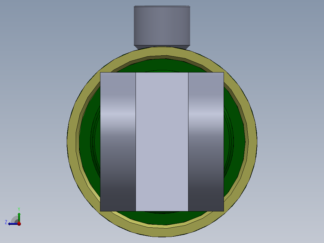 焊接式液压缸（前后安装）88.9x38.1x331.2毫米右视图
