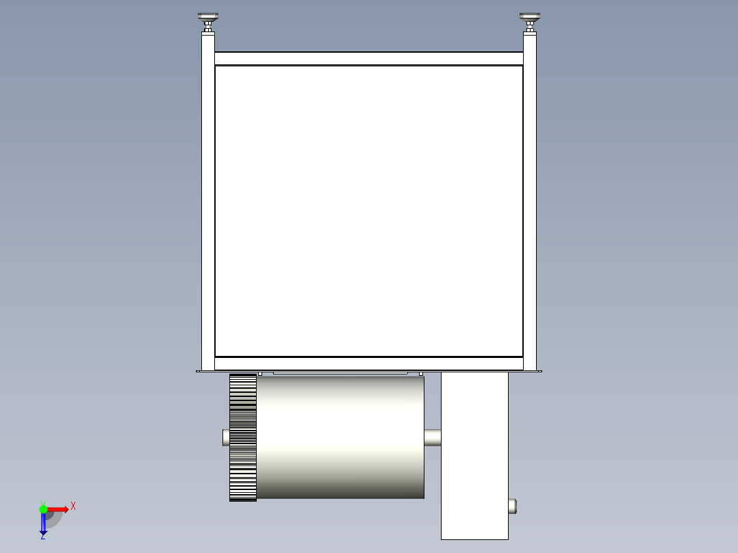 板材压平机俯视图
