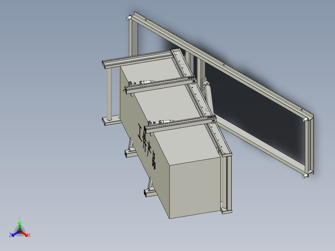 翻转立直机正等轴测图