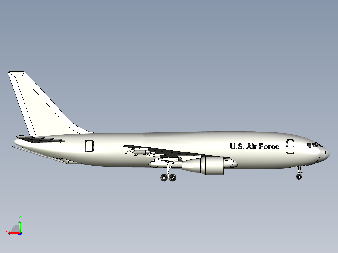 B2004217-波音 KC-46 飞机后视图