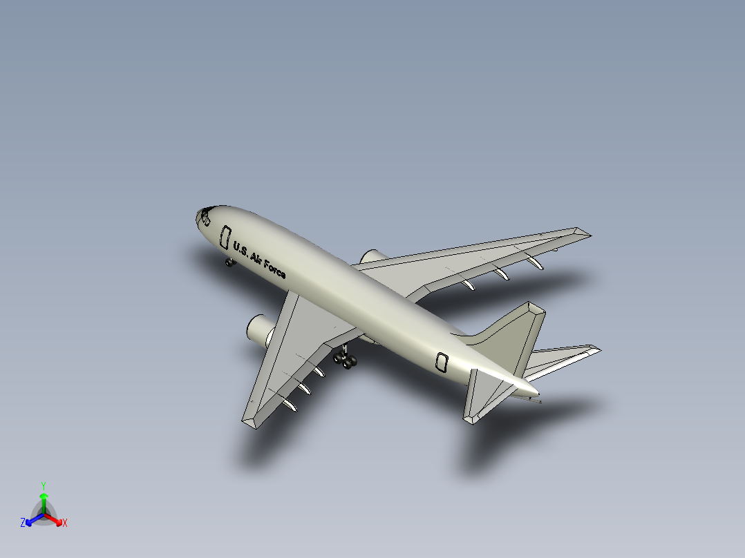 B2004217-波音 KC-46 飞机正等轴测图