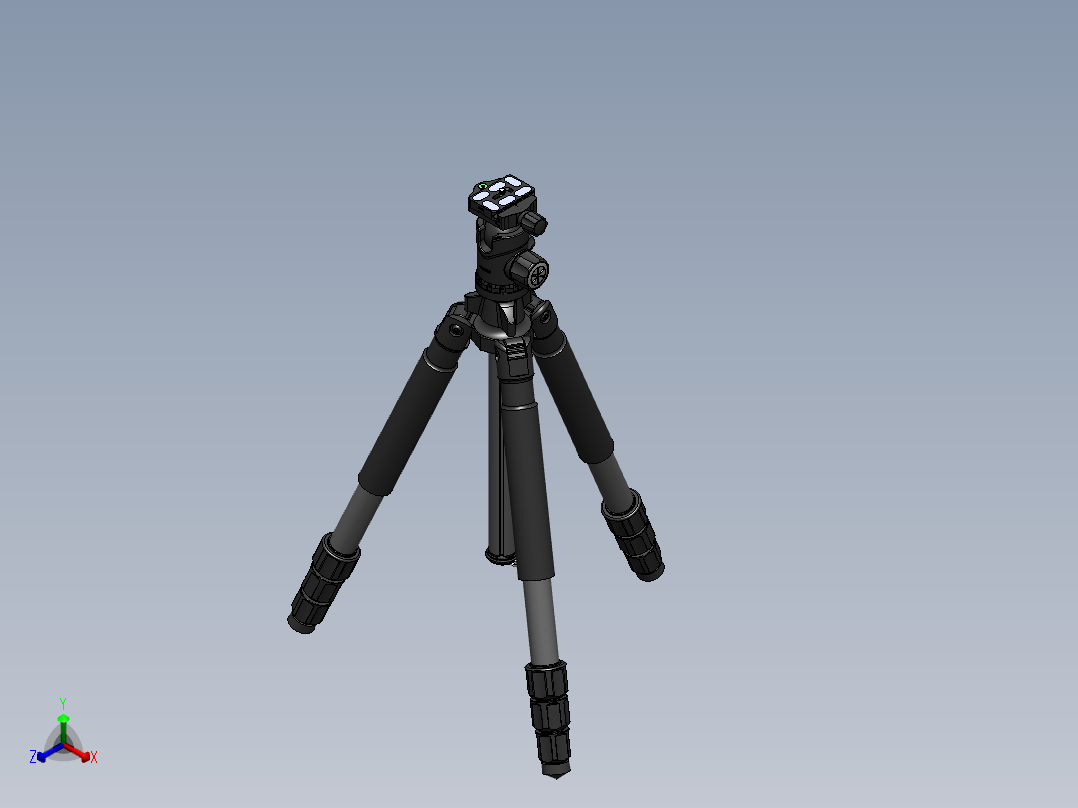 三脚架(12)正等轴测图