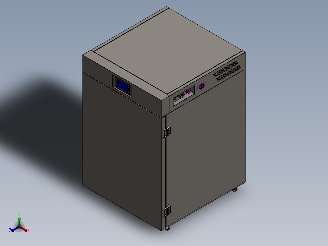 280型二氧化碳细胞培养箱（气套）900384--1200正等轴测图