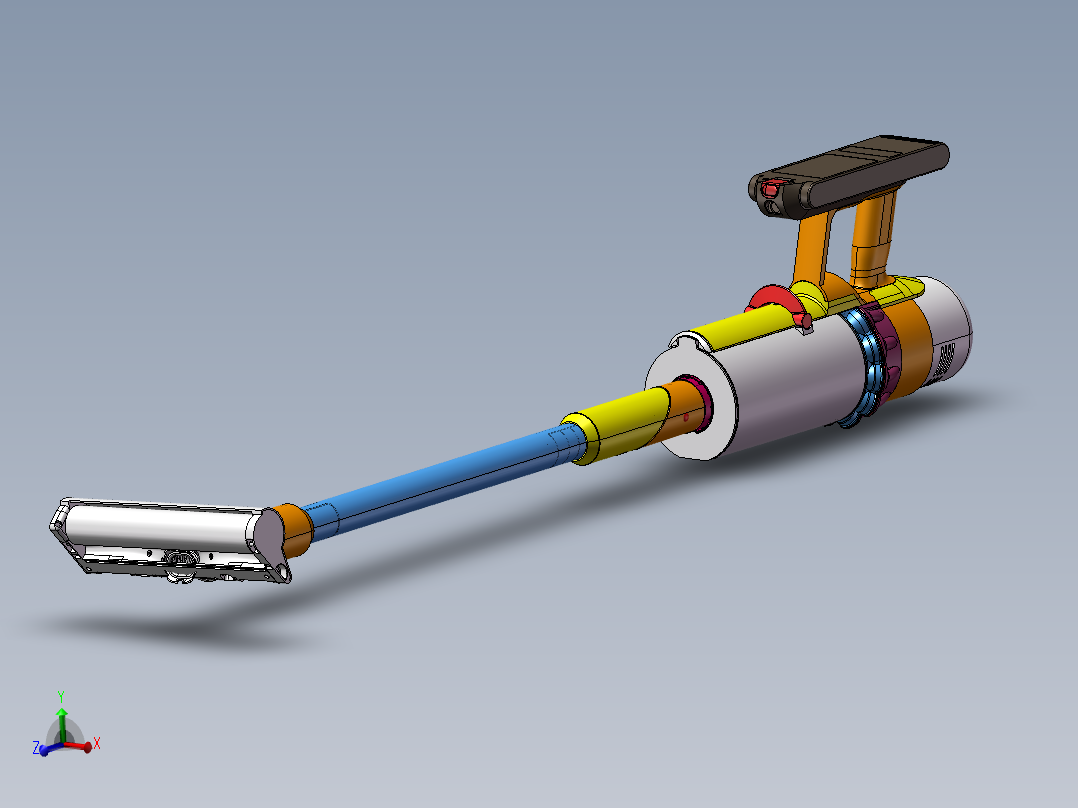 高效吸尘器、吸尘器、3D设计图、家用吸尘器模型