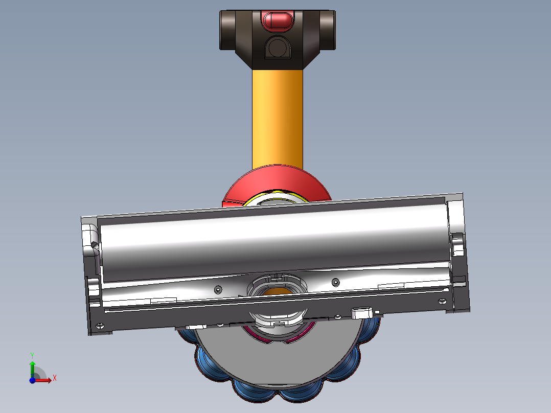 高效吸尘器、吸尘器、3D设计图、家用吸尘器模型前视图