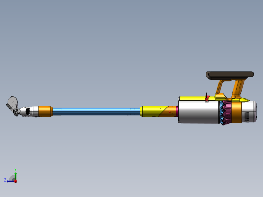 高效吸尘器、吸尘器、3D设计图、家用吸尘器模型右视缩略图