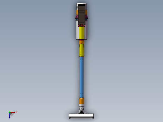 高效吸尘器、吸尘器、3D设计图、家用吸尘器模型俯视缩略图