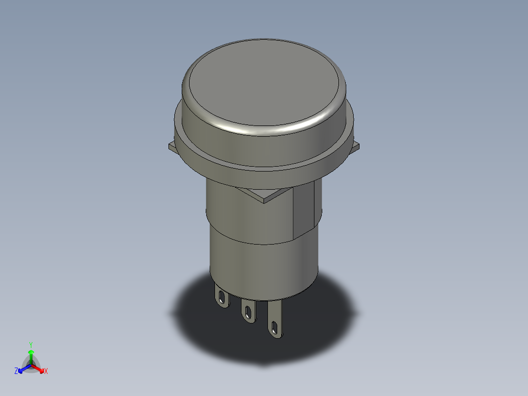 电控柜-111H000577指示灯AD17-22_AC220VW主视图