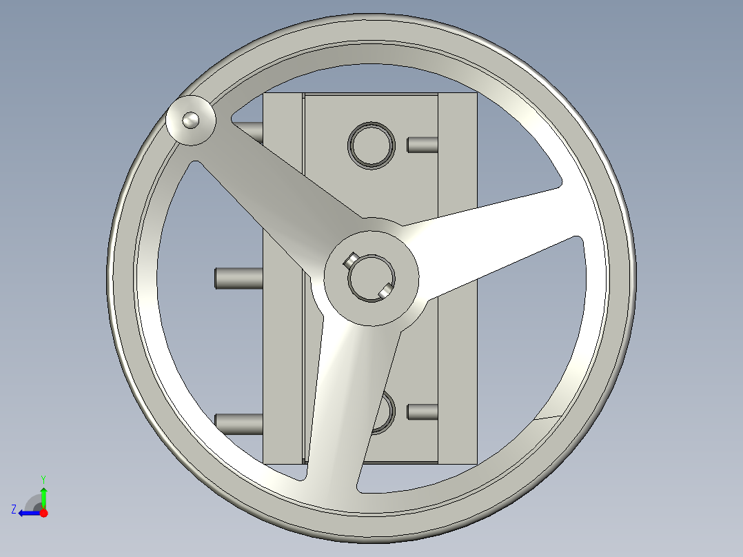 主轴竖向调节机构装配1116右视图