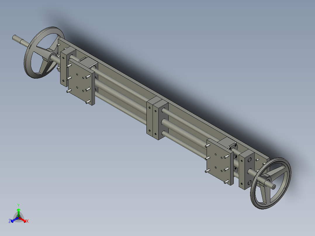 主轴竖向调节机构装配1116正等轴测图