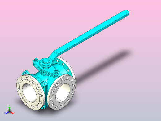 Q44-644-944-45-645-945F-Y-40 三通法兰球阀[250]