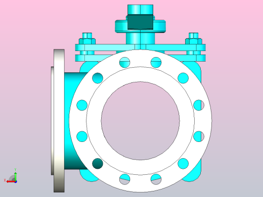 Q44-644-944-45-645-945F-Y-40 三通法兰球阀[250]后视缩略图
