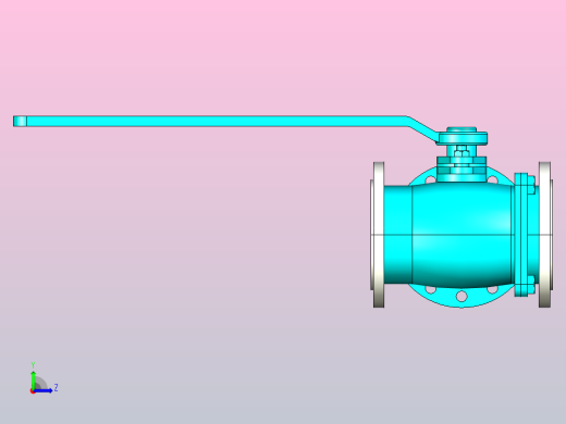 Q44-644-944-45-645-945F-Y-40 三通法兰球阀[250]左视缩略图