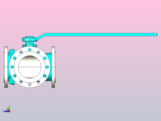 Q44-644-944-45-645-945F-Y-40 三通法兰球阀[250]右视缩略图