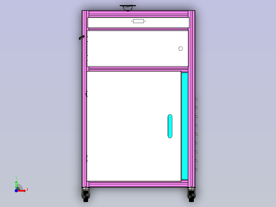 可移动电器柜前视图