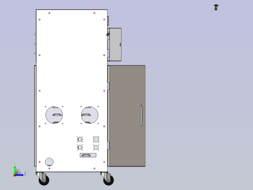 可移动电器柜左视缩略图