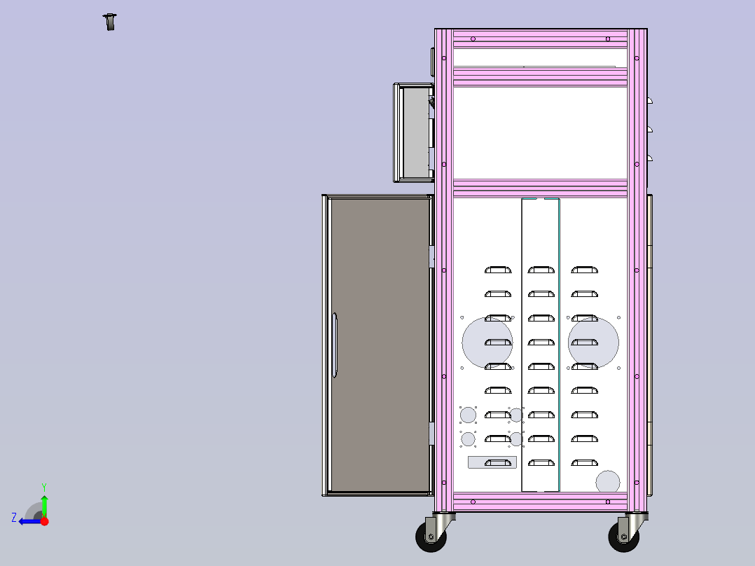 可移动电器柜右视图