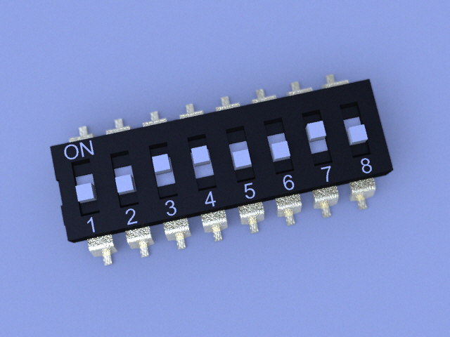 8位双列直插式开关，SMD