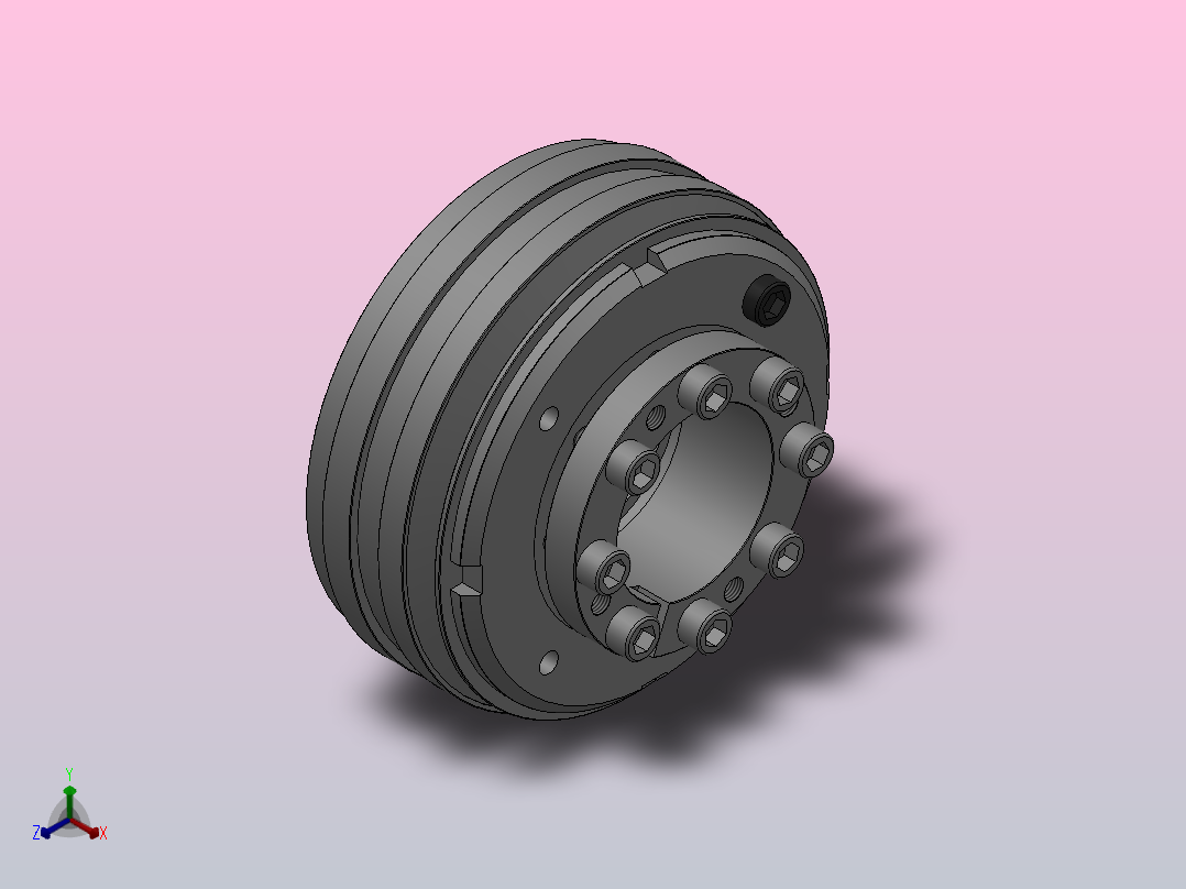 WFSC型钢球式扭矩限制联轴器WFSC-08LT-50正等轴测图