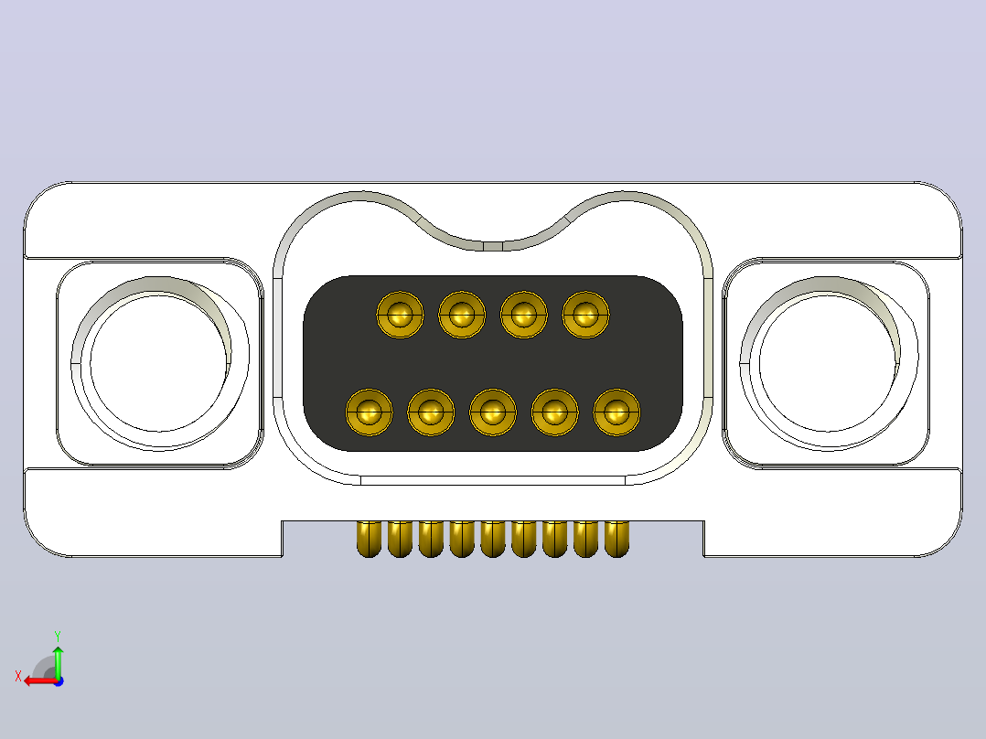 PCB连接器后视图
