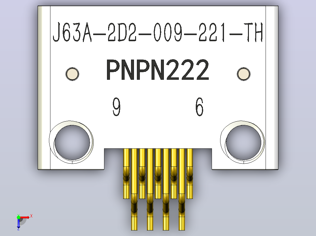 PCB连接器俯视图