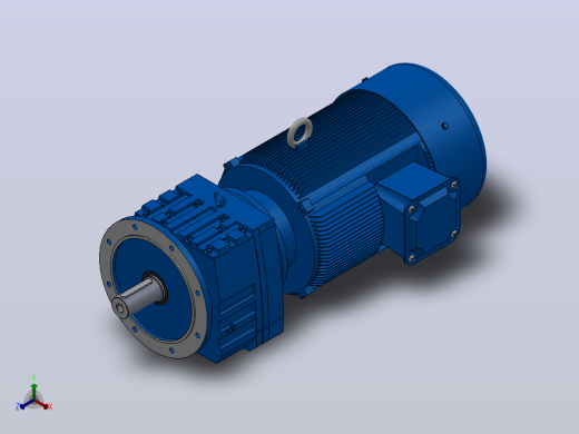 RF107法兰轴伸式安装斜齿轮减速机RF107-Y37-4P-225S-M1-0°-Φ350