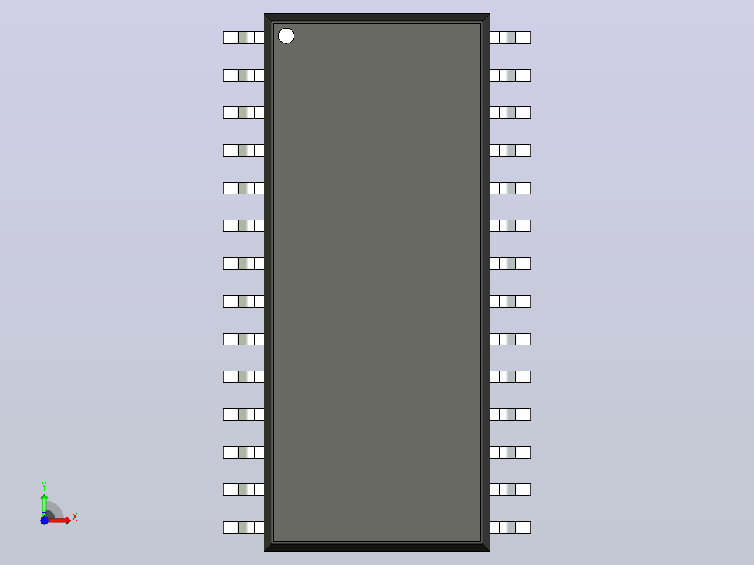 106x SOIC 封装（小外形集成电路）SOIC127P1031X259-28N前视图