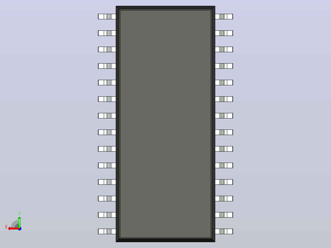 106x SOIC 封装（小外形集成电路）SOIC127P1031X259-28N后视图