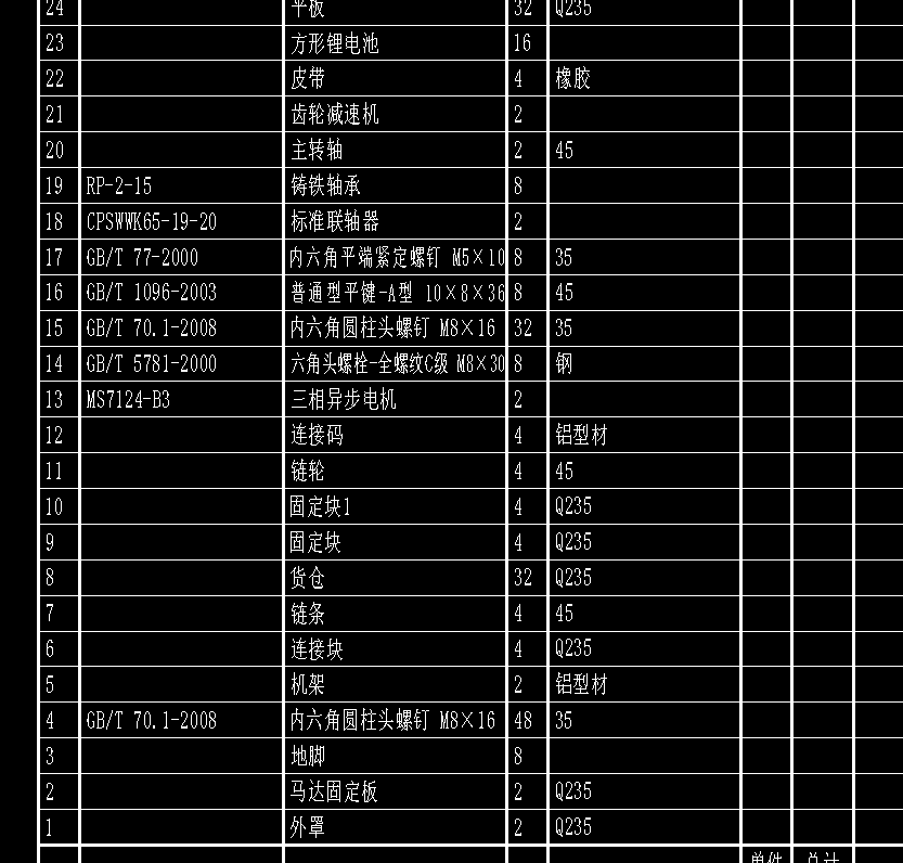 双层链条轨道输送设备CAD