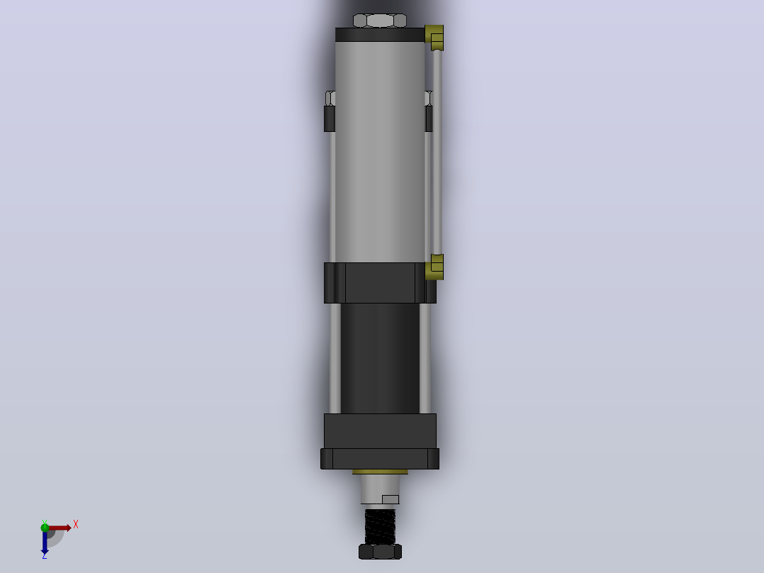 MPT-8T系列标准型[MPT-80-50-5-8T-M2-S2-0°]气压增压缸俯视图