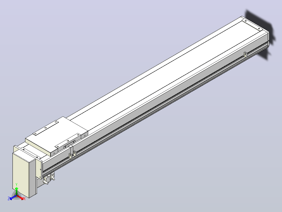 无尘螺杆滑台KCH17-BM（750W）KCH17-1050-BM-750W-C4主视图
