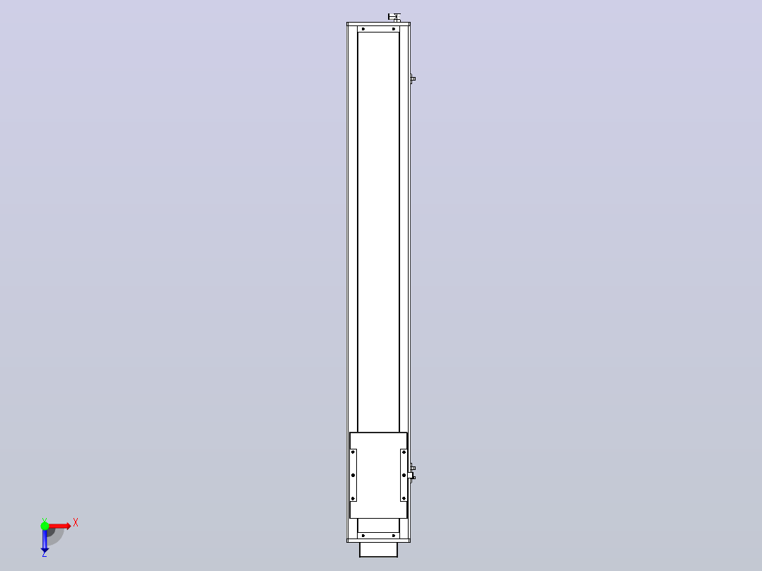 无尘螺杆滑台KCH17-BM（750W）KCH17-1050-BM-750W-C4俯视图