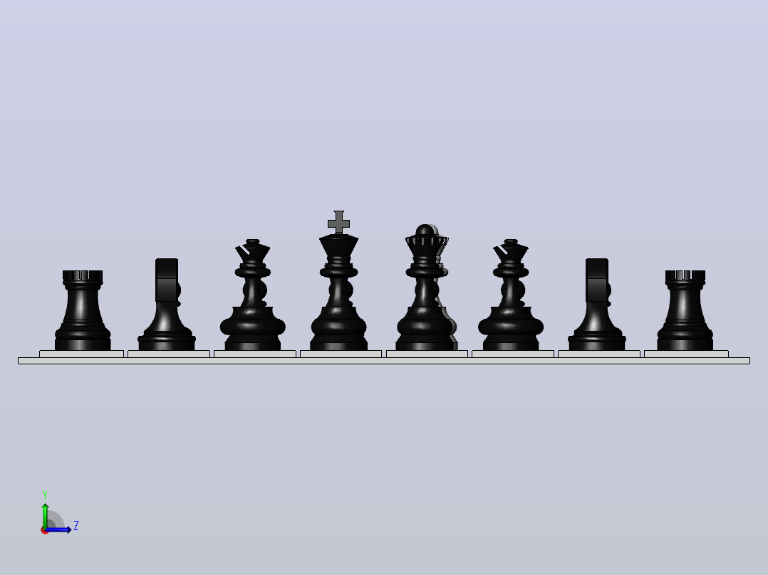 棋盘左视图