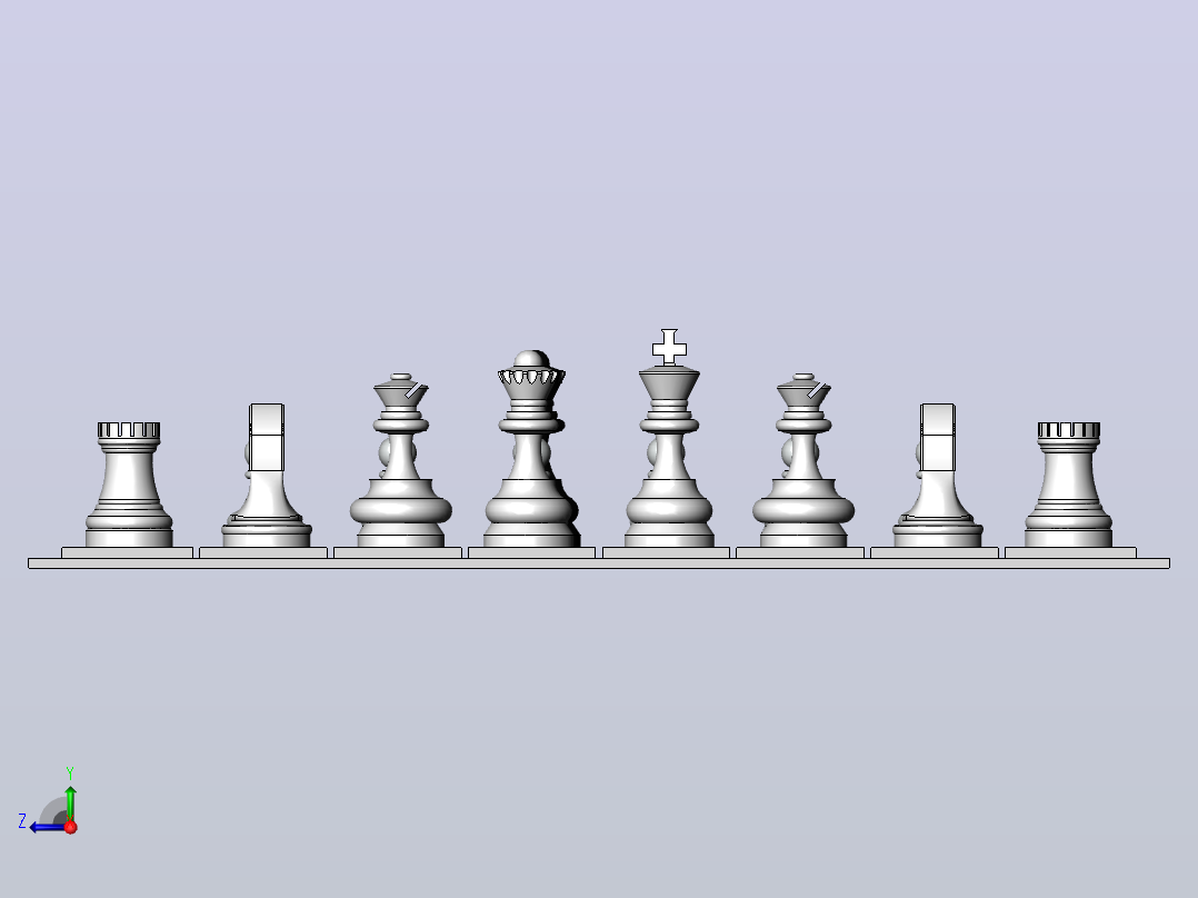 棋盘右视图