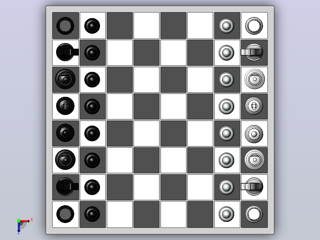 棋盘俯视图