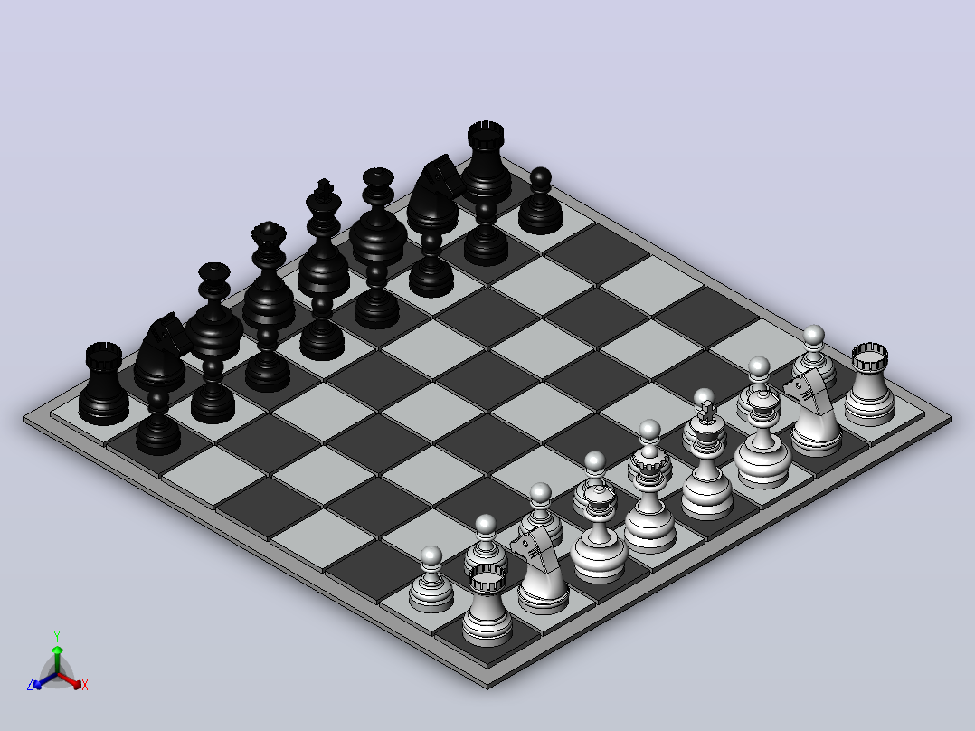 棋盘正等轴测图