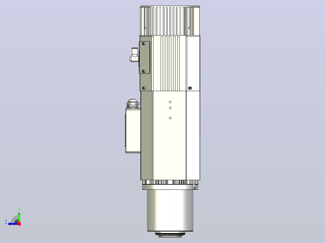 ES929.130-9.0-12.0KW-ISO30自动换刀电主轴[ES929-12-9KW-ISO30]右视图