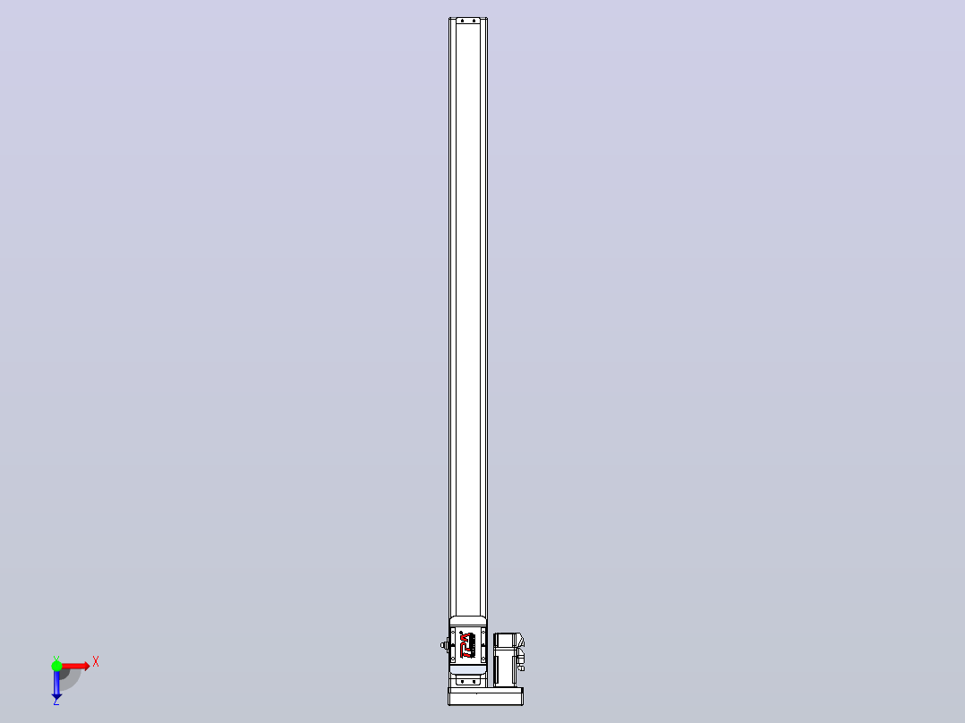 滚珠丝杠直线轴带导轨全封闭TPA-HCR-65S-1610C-L1000-MR-Y-P10-N3俯视图
