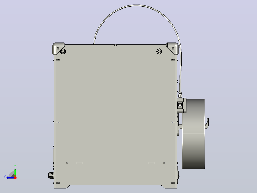 200x200x200毫米3d打印机右视图