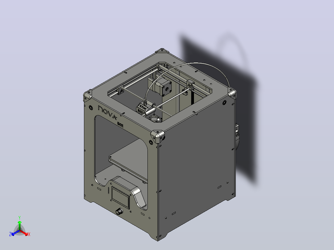200x200x200毫米3d打印机正等轴测图