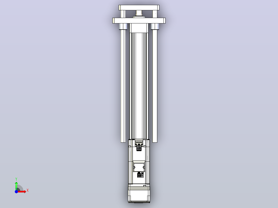 轻载电动缸TPA-ESR40-1210C-L300-MR-QDX-W-P40-C3前视图