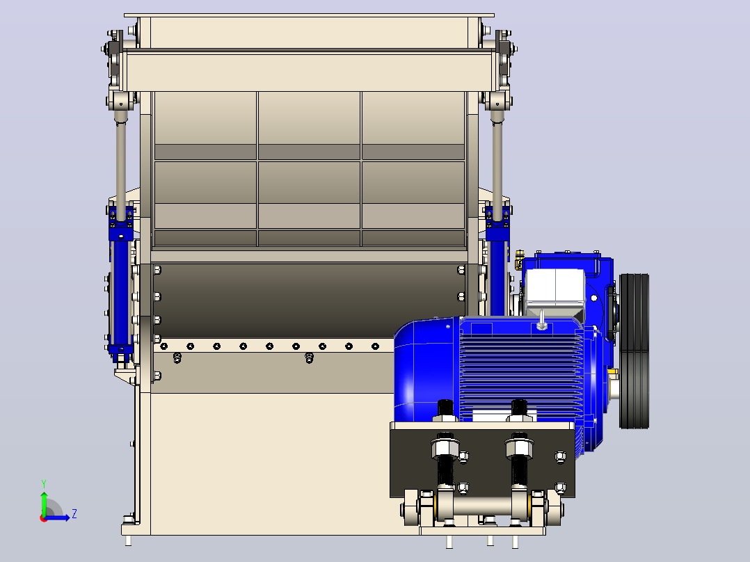 塑料研磨机crusher-machine-11831-模型格式为 stp igs x_t左视图