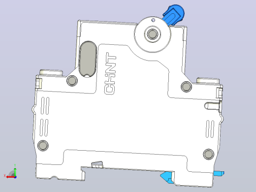 NXB-63T 2P小型断路器三维模型202404后视缩略图