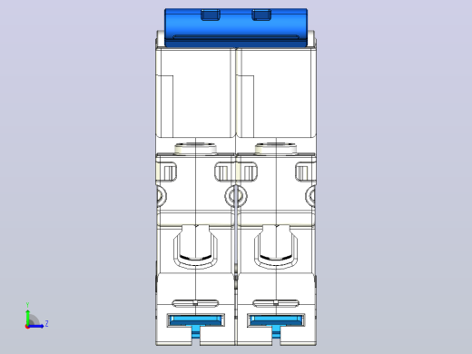 NXB-63T 2P小型断路器三维模型202404左视缩略图